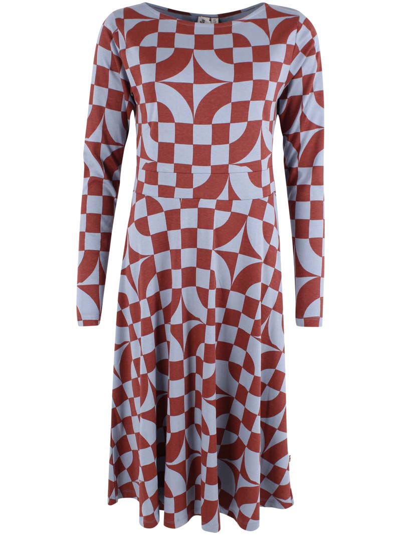 Daneviborg LS Interlock Dress Lt Blue Grey CHECKITOUT