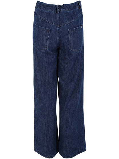 Lækre denimbukser med bindebånd i taljen til kvinder