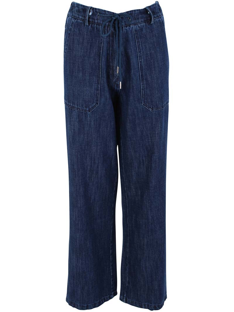 Lækre denimbukser med bindebånd i taljen til kvinder