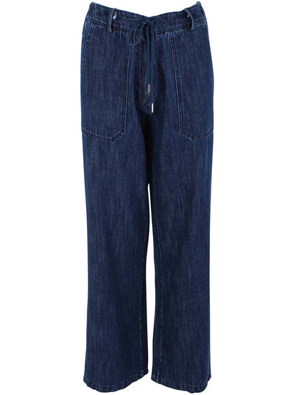 Lækre denimbukser med bindebånd i taljen til kvinder