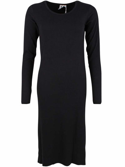 Elegant langærmet kjole i sort til kvinder