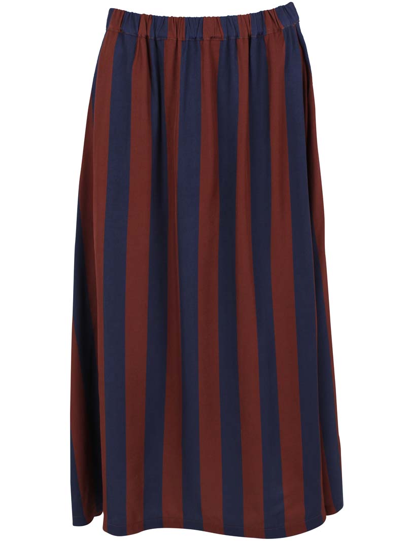 Daningrid Sateen Twill Skirt Dk Navy/Dk Merlot