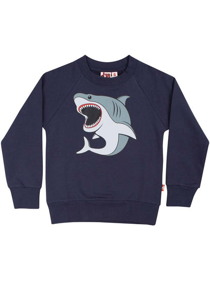 Skøn sweatshirt til børn med print af sej hvidhaj