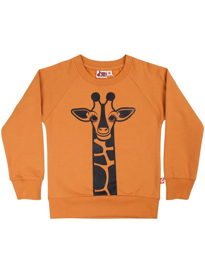 Sød sweatshirt til børn med print af giraf
