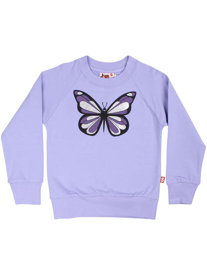 Sød sweatshirt til børn med print af smuk sommerfugl