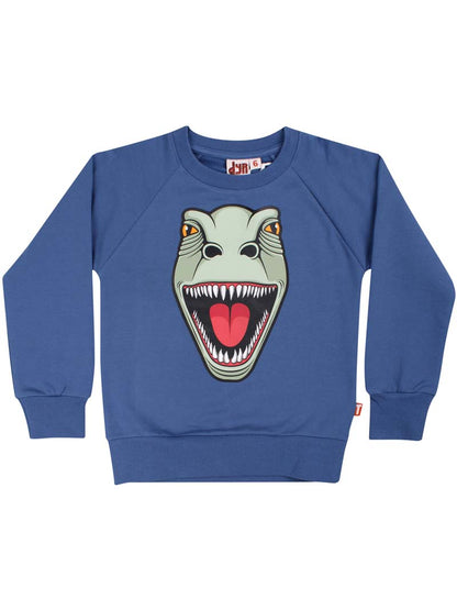 Skøn sweatshirt til børn med print af en sej T-rex