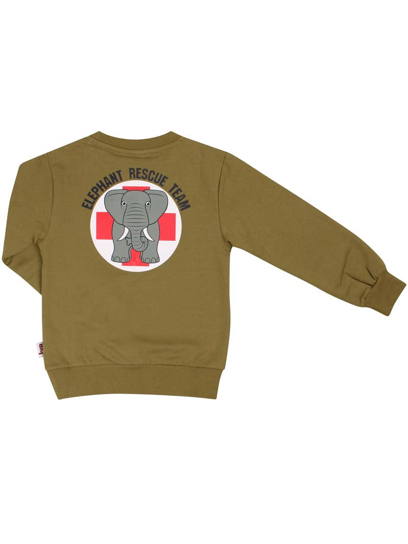 Lækker sweatshirt til børn med print af elefant