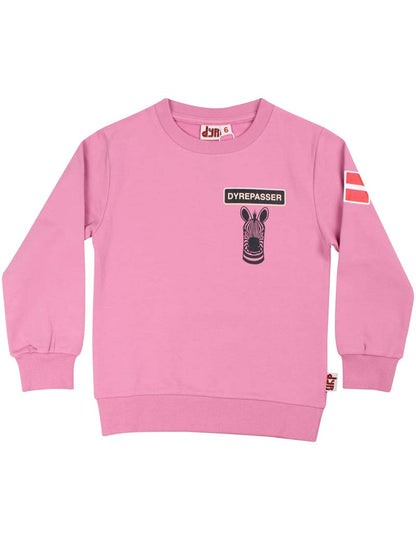 Sød dyrepasser sweatshirt til børn med print af zebra