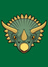 Fint postkort med motiv af triceratops dinosaur