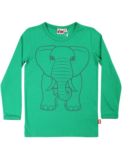Sød bluse til børn med print af en elefant