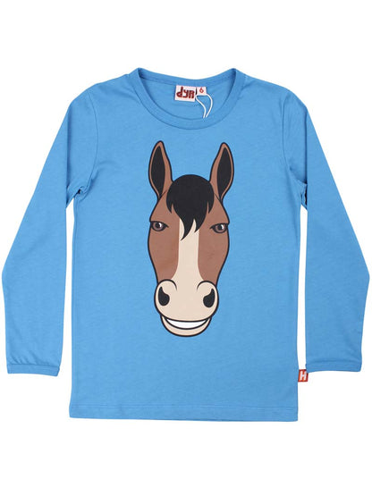 Sød bluse til børn med print af hest