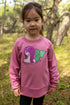 Skøn lyserød sweatshirt til børn med print af havfrue