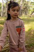 Sød dyrepasser sweater til børn med print af elefant 
