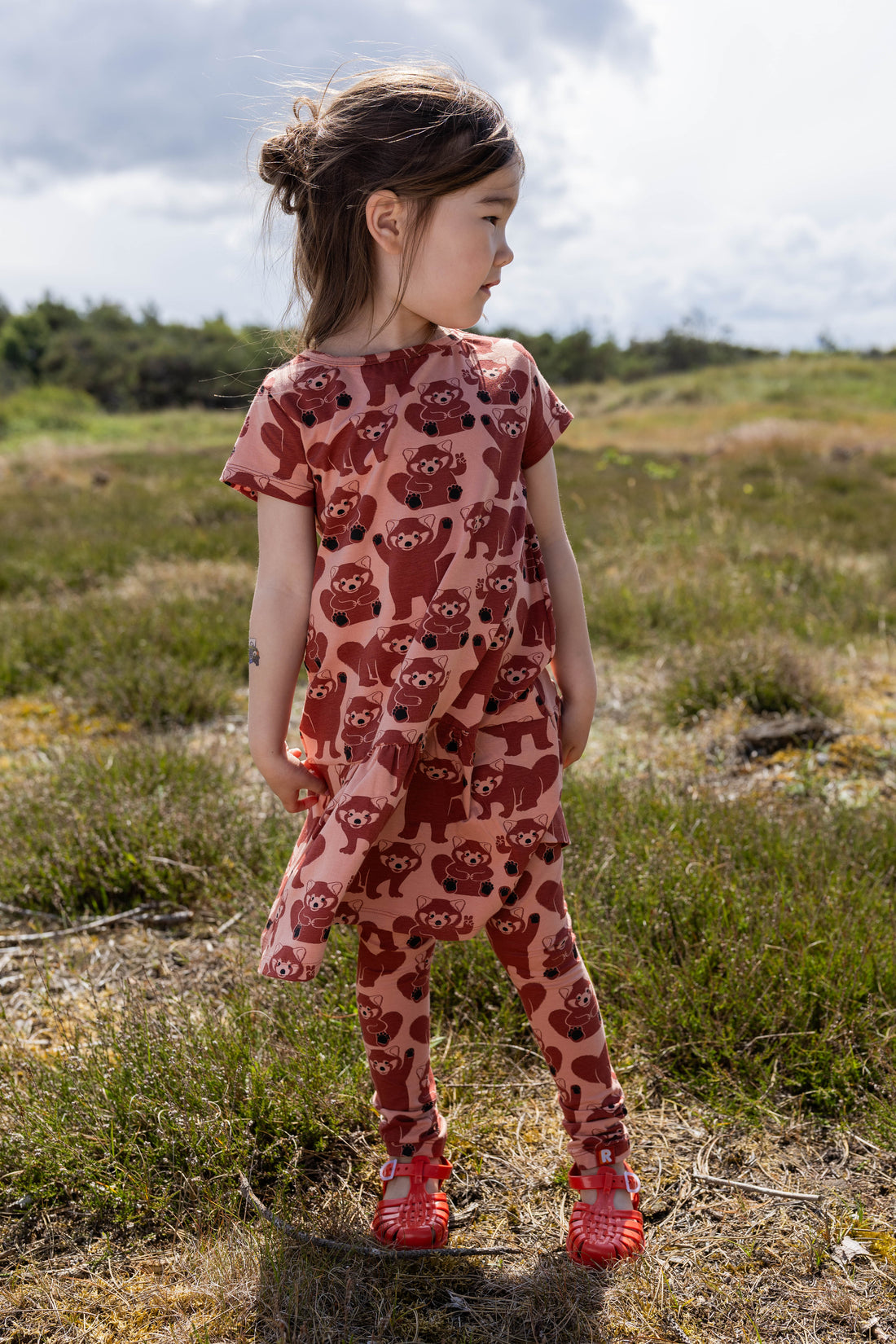 Dyrzanzi Dress SS Light Clay MULTIROED PANDA