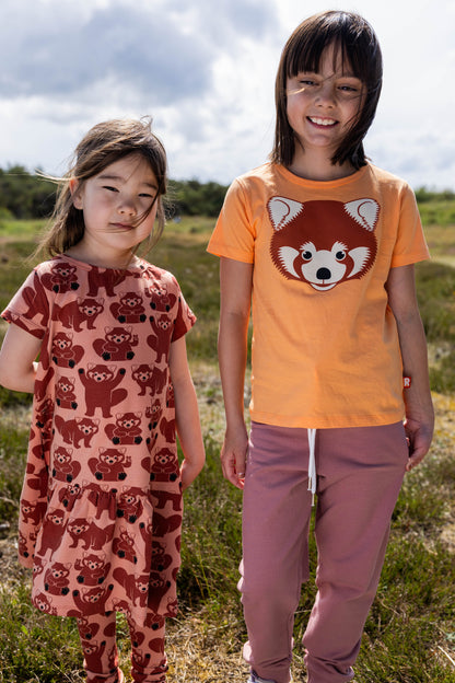 Dyrhide SS T Happy Apricot ROED PANDA