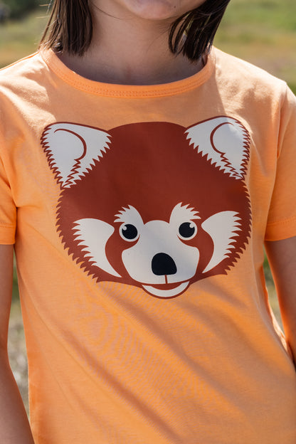 Dyrhide SS T Happy Apricot ROED PANDA