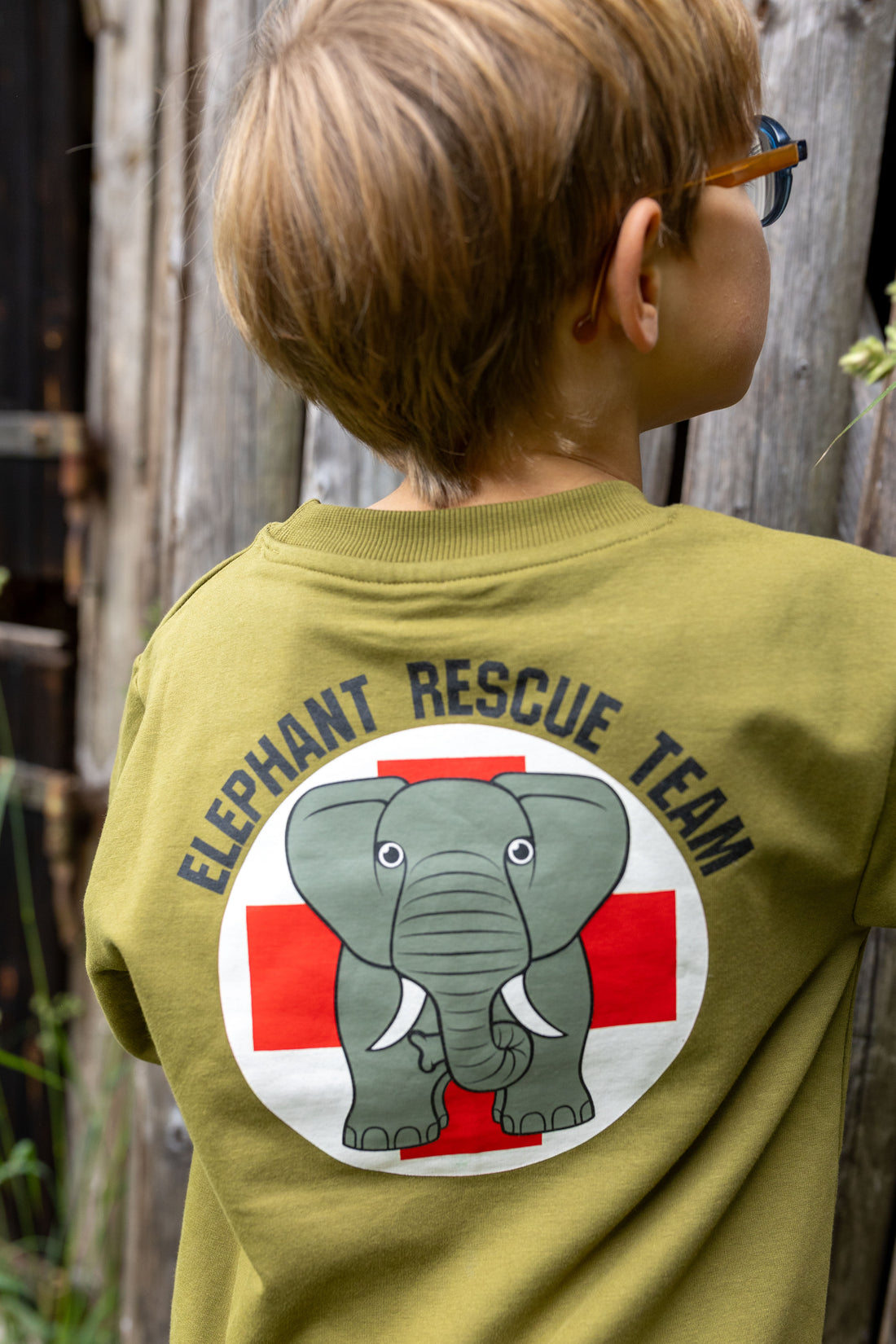 Lækker sweatshirt til børn med print af elefant