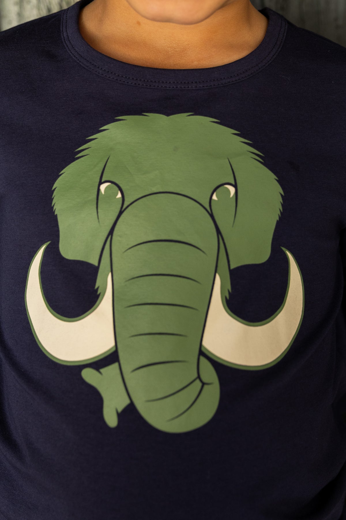 Lækker bluse til børn med print af mammut