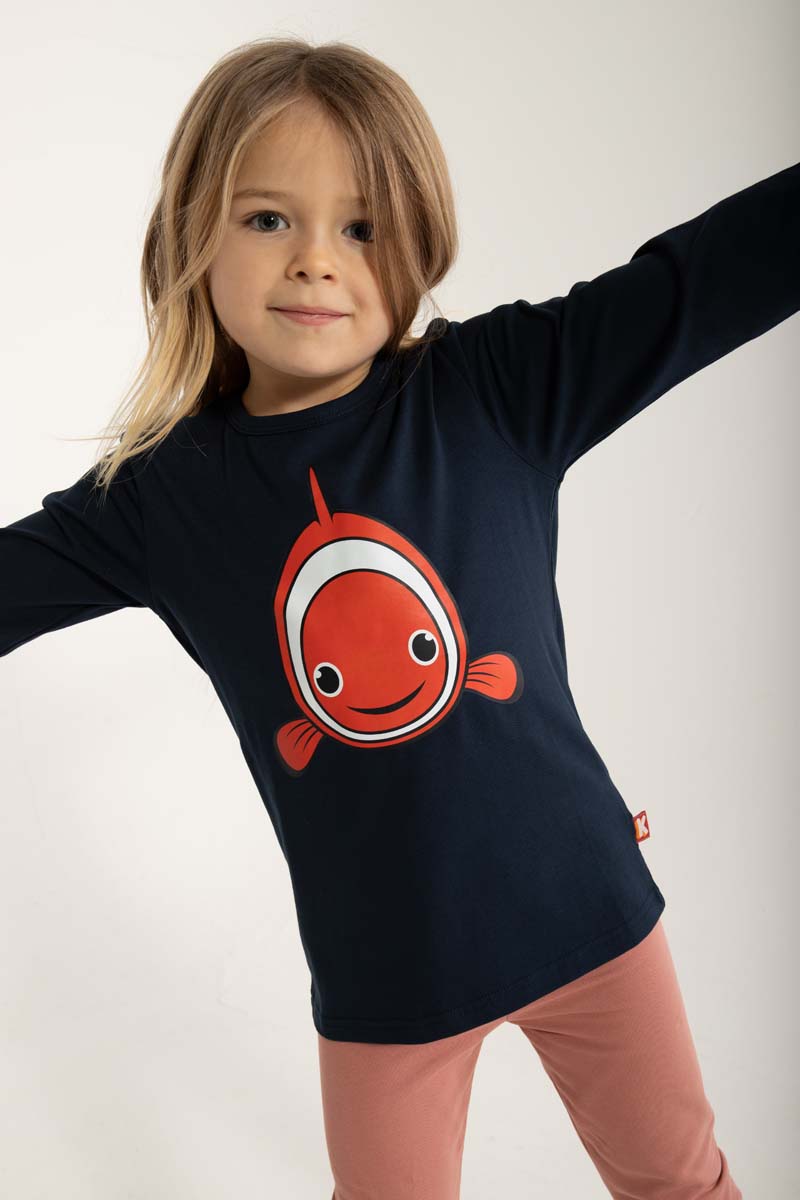 Bluse til Børn med Klovnefisk