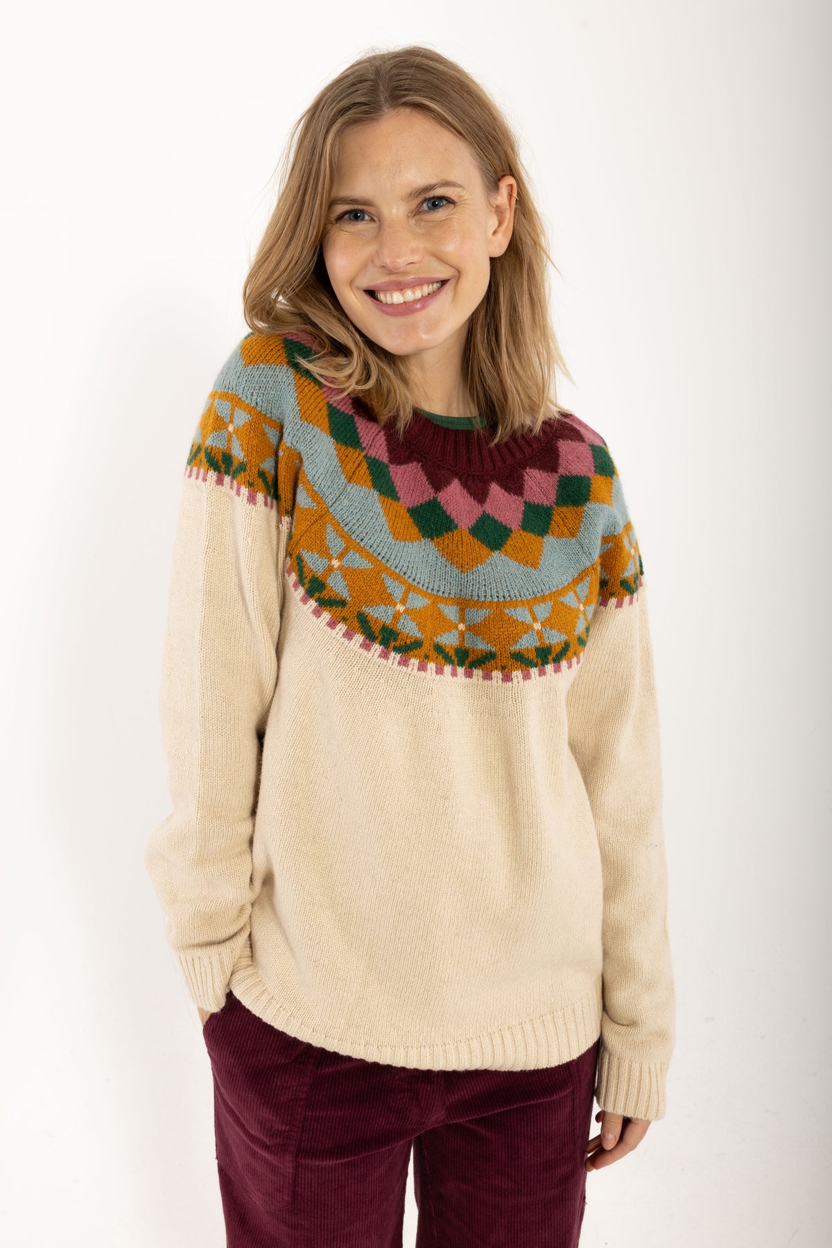 Daneglamping Wool Sweater Light Beige Jaquard26