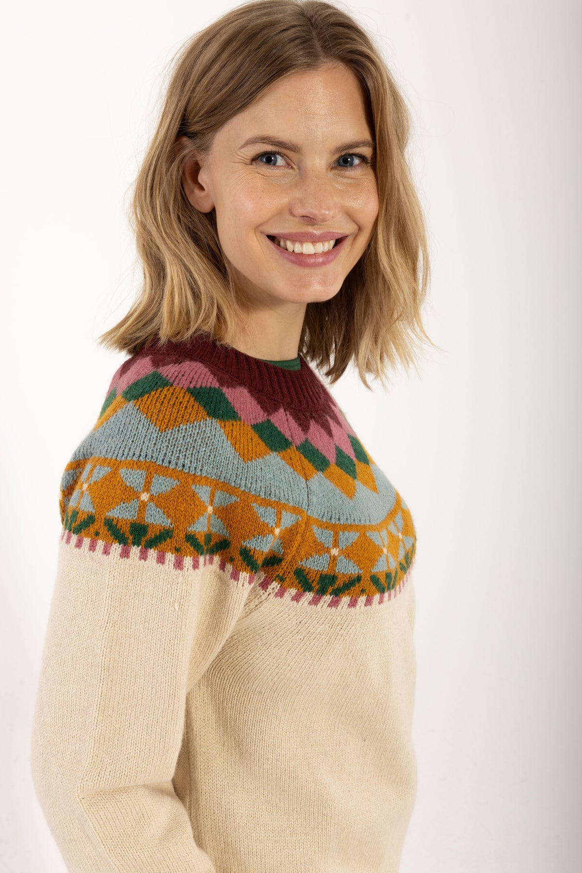Daneglamping Wool Sweater Light Beige Jaquard26