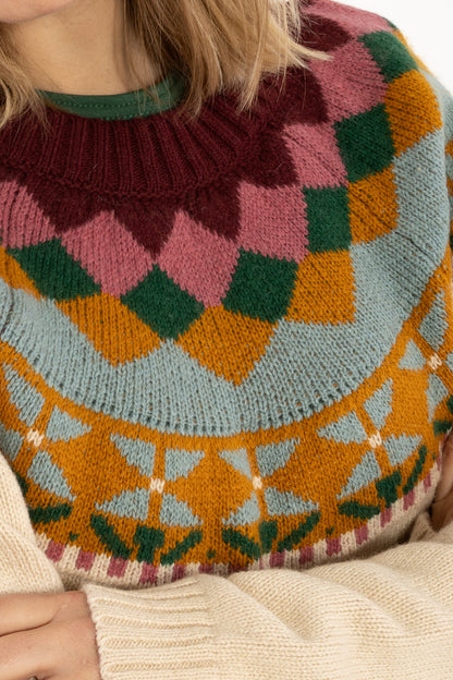 Daneglamping Wool Sweater Light Beige Jaquard26