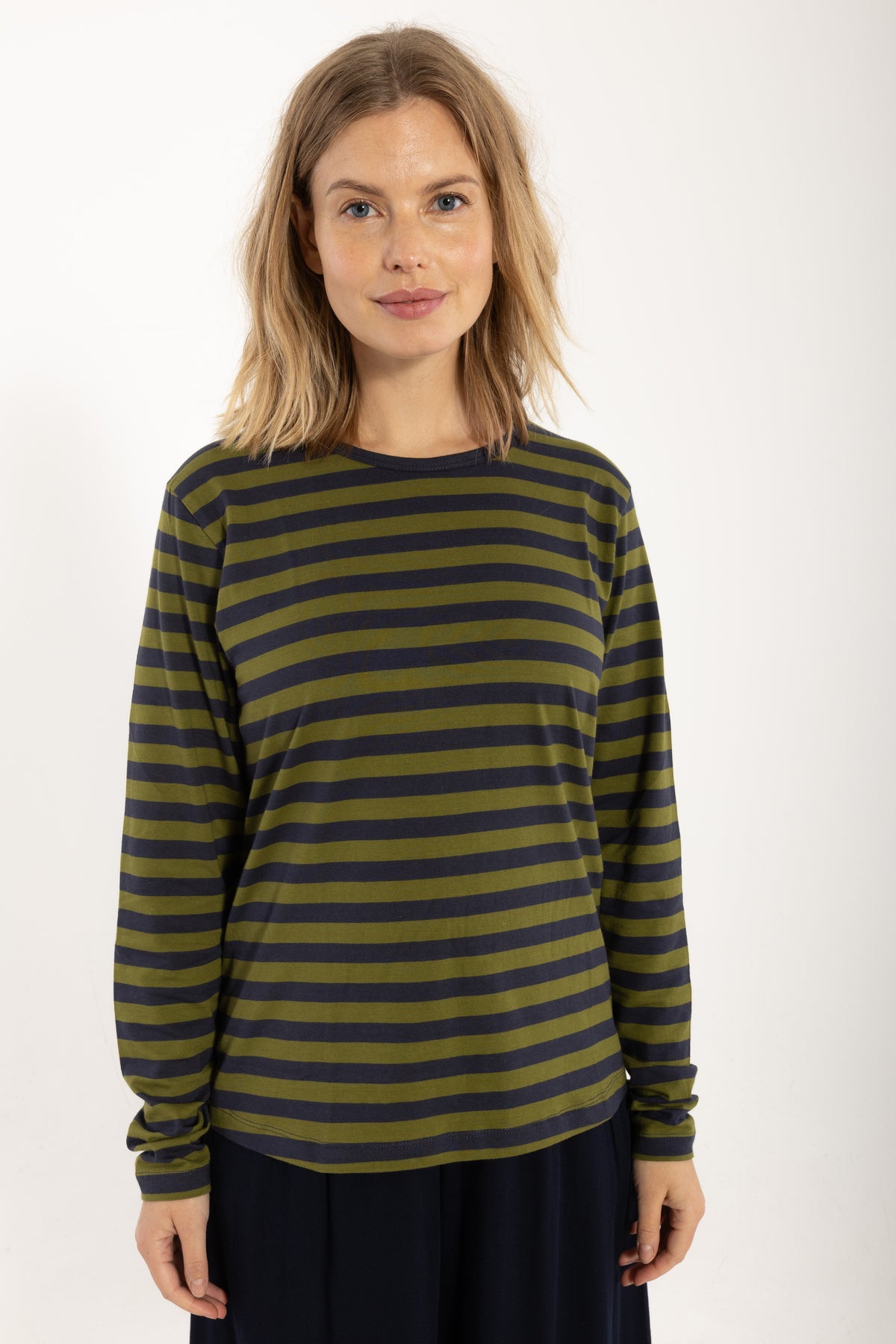 Danebasic Merry LS Tee Dk Navy/Olive