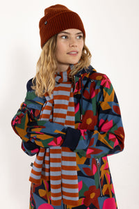 Danebundle-Up Merino Wool Scarf Porcelaine/Chili