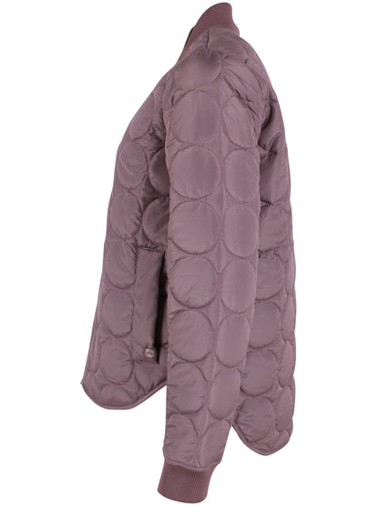 Fin quiltet termojakke i mauve til kvinder