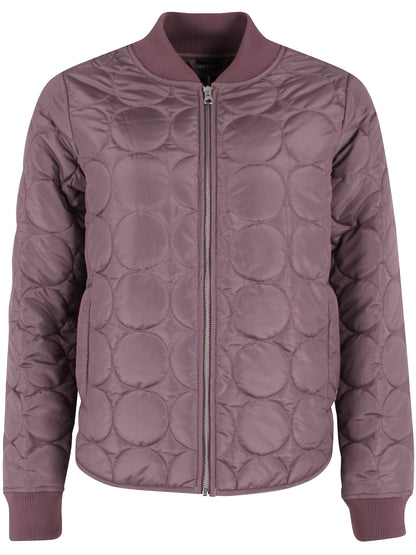 Fin quiltet termojakke i mauve til kvinder