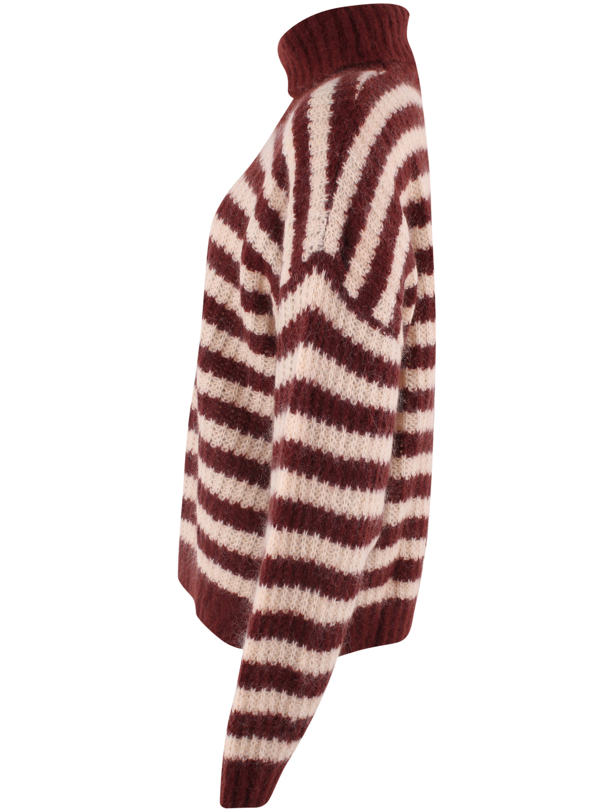 Danecaring Mohair Rollneck Sweater Dk Wine/Nougat