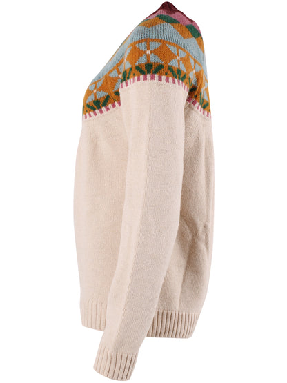 Daneglamping Wool Sweater Light Beige Jaquard26