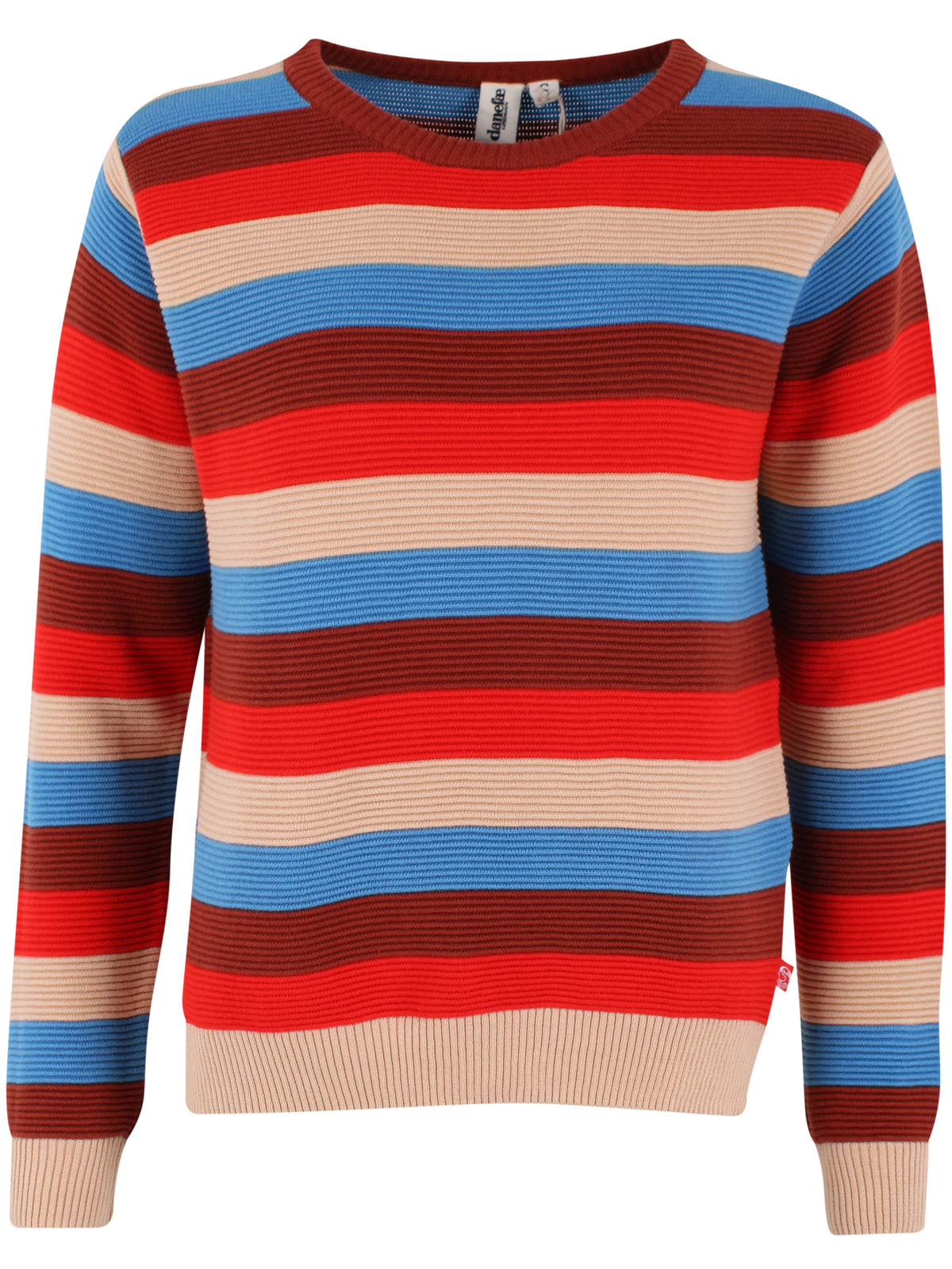 Flot sweater med brede striber i flotte farver til kvinder