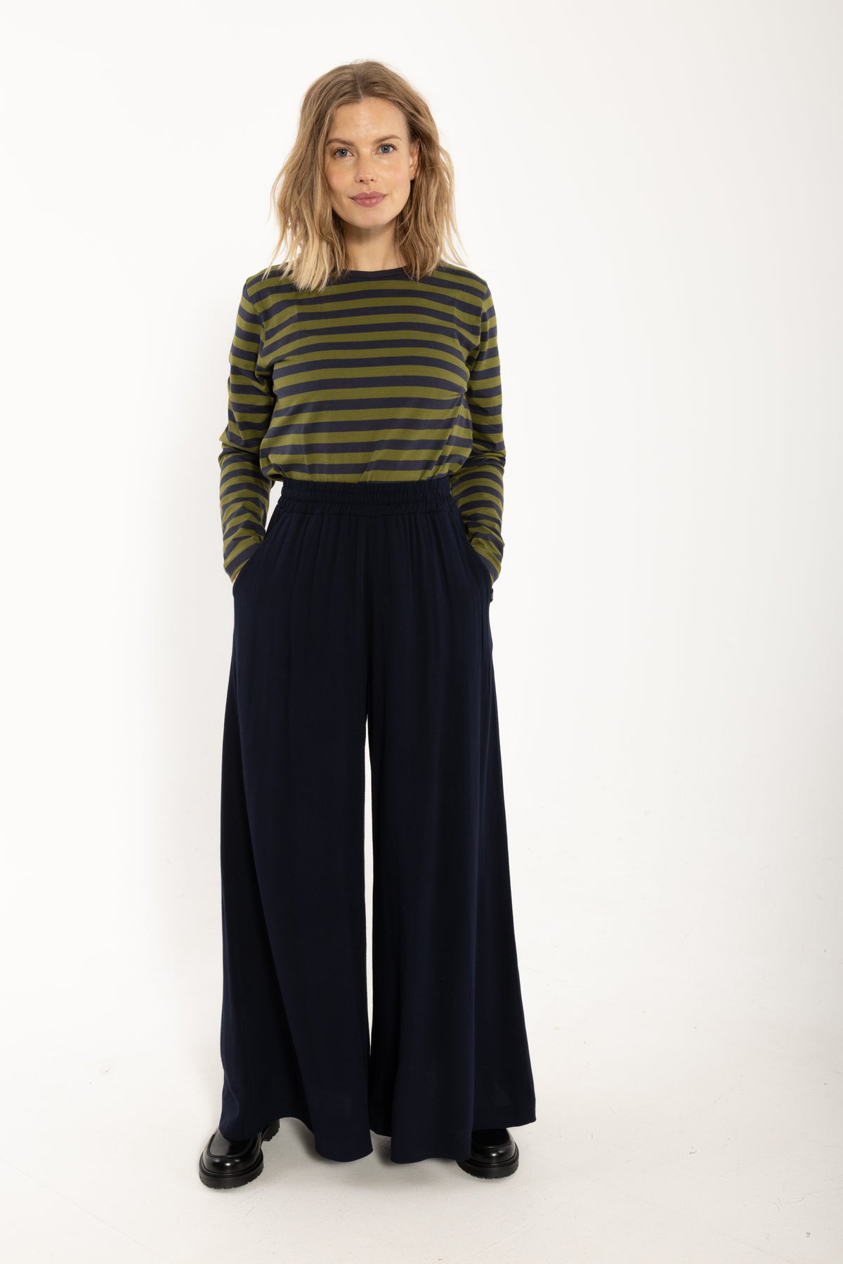 Danerye Wool-Mix Pants Dark Navy