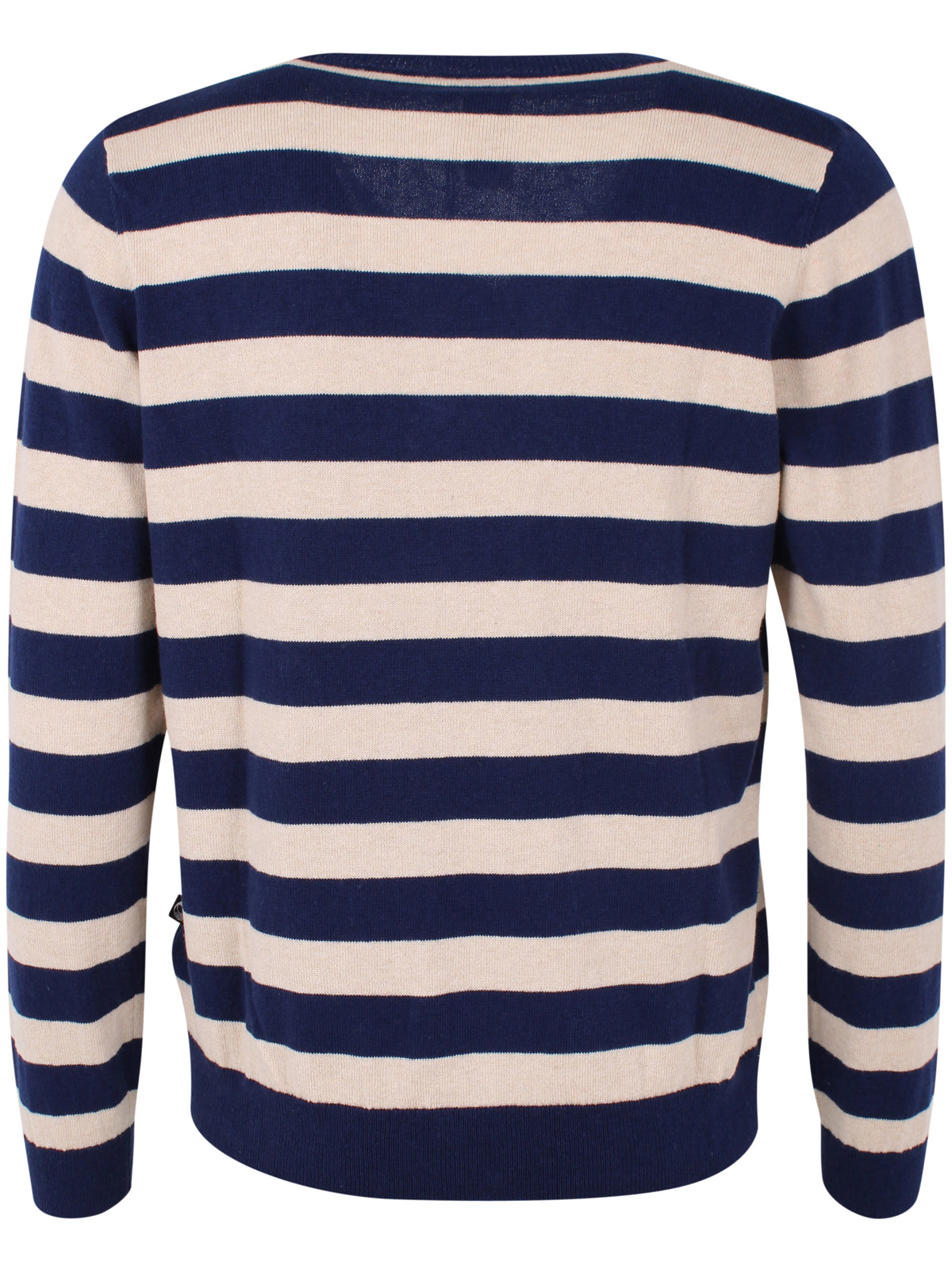 Smart sweater med blå og lyse striber og v-hals til kvinder fra Danefæ