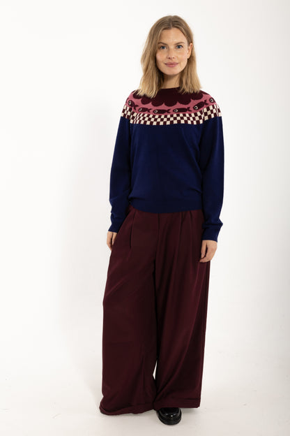 Danesidsel Merino Wool Sweater Deep Blue FISH