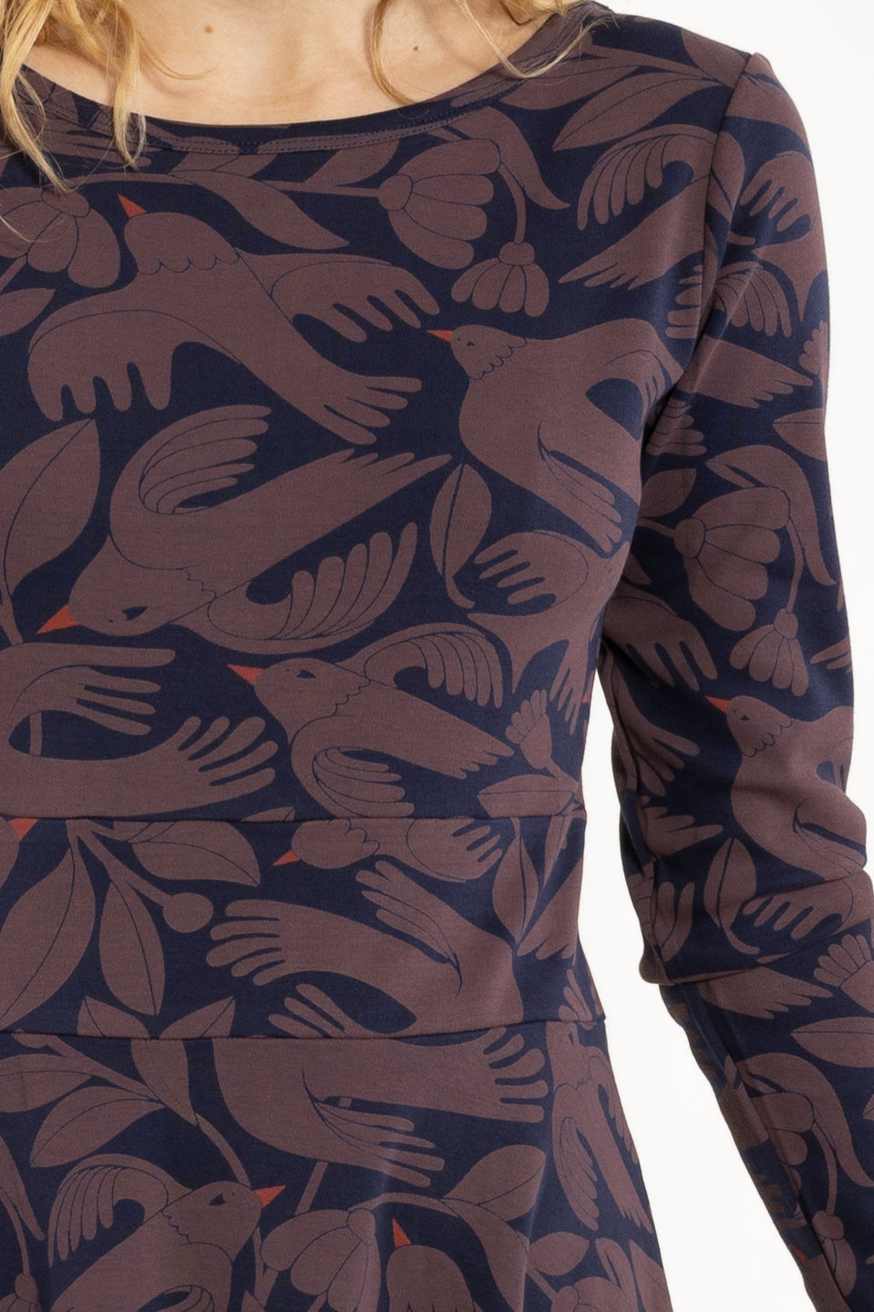 Danesigrid Interlock Dress Dark Navy/Mauve BIRDIEUP
