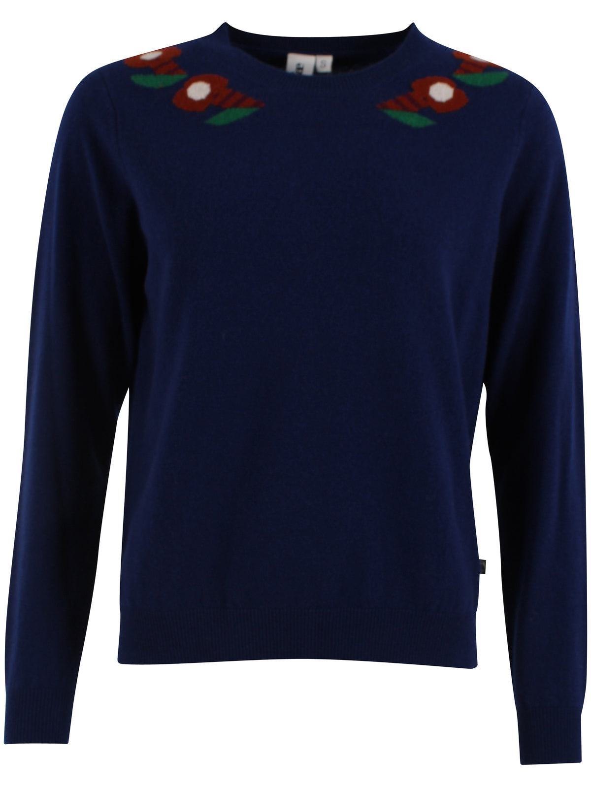 Danevibe Merino Wool Sweater Deep Blue FLOWER