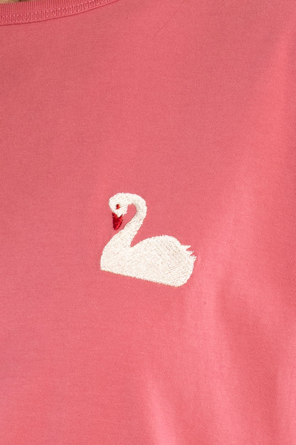 Danebasic Boxy Tee Soft Cherry SWAN
