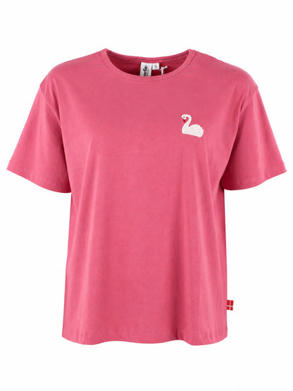 Danebasic Boxy Tee Soft Cherry SWAN