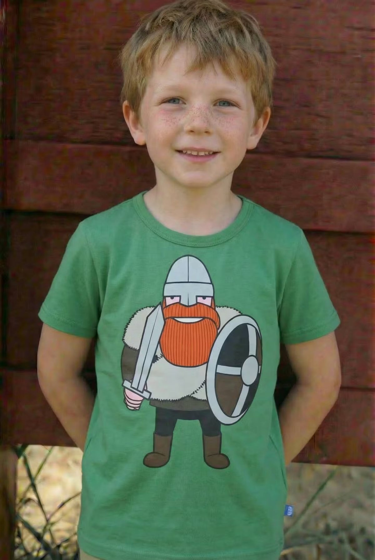 t-shirt med viking til børn
