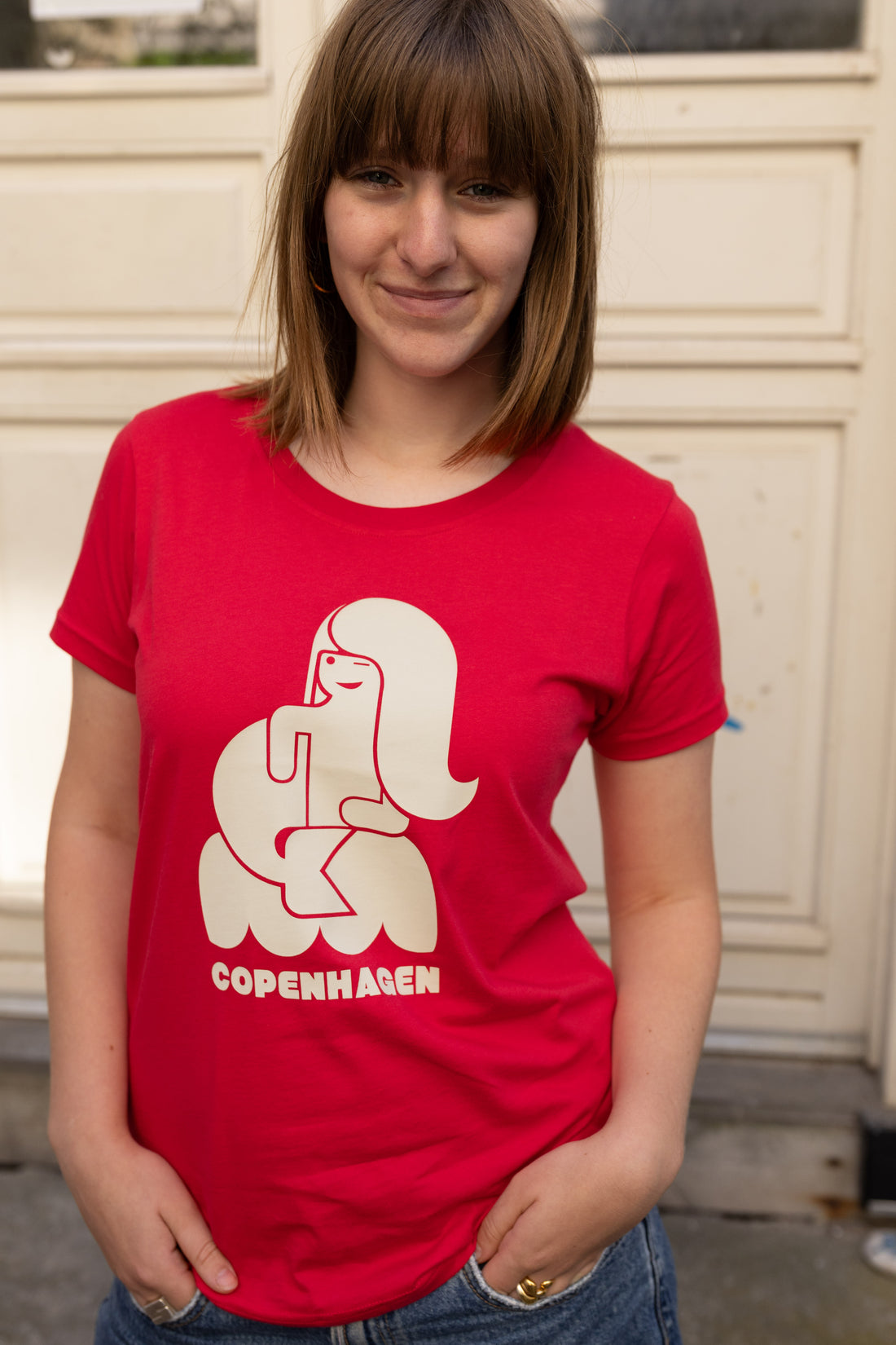 Danecopenhagen Ladies Tee Red CPH HAVFRUE