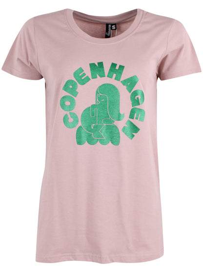 dame t-shirt med havfrue