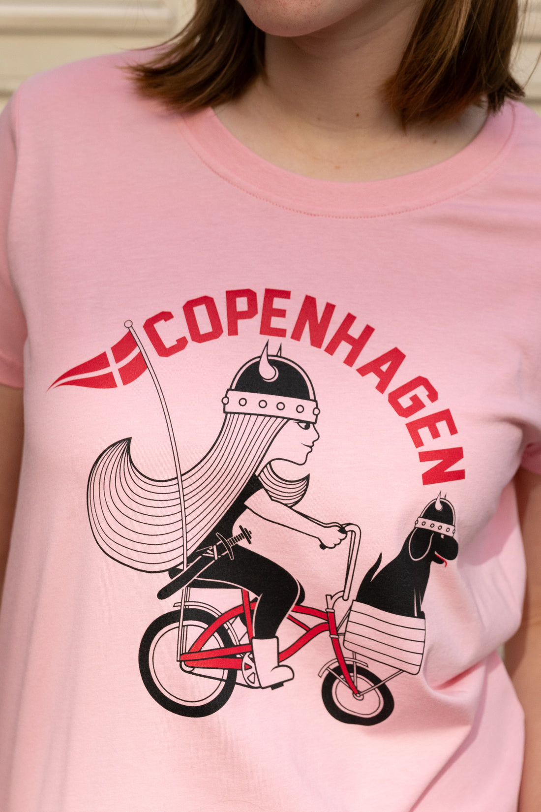 Danecopenhagen Ladies Tee Pastel Pink CPH FREJA CRUISER