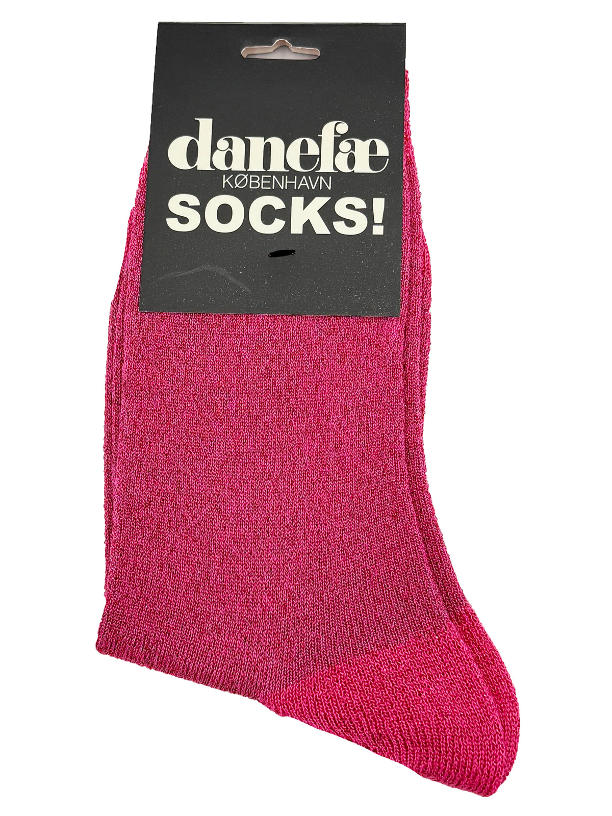 Søde spicy pink sokker med glitter i uldblanding