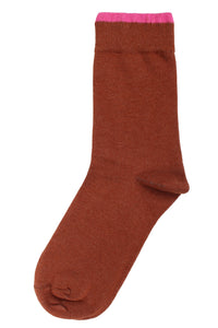 Danecountryside Wollsocken in dunklem Ziegelrot 