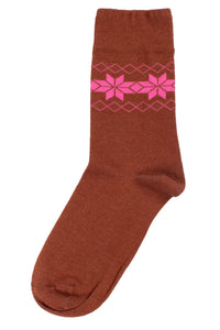 Danecountryside Wollsocken Dark Brick Flakes