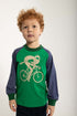 Bluse til børn med viking på cykel 