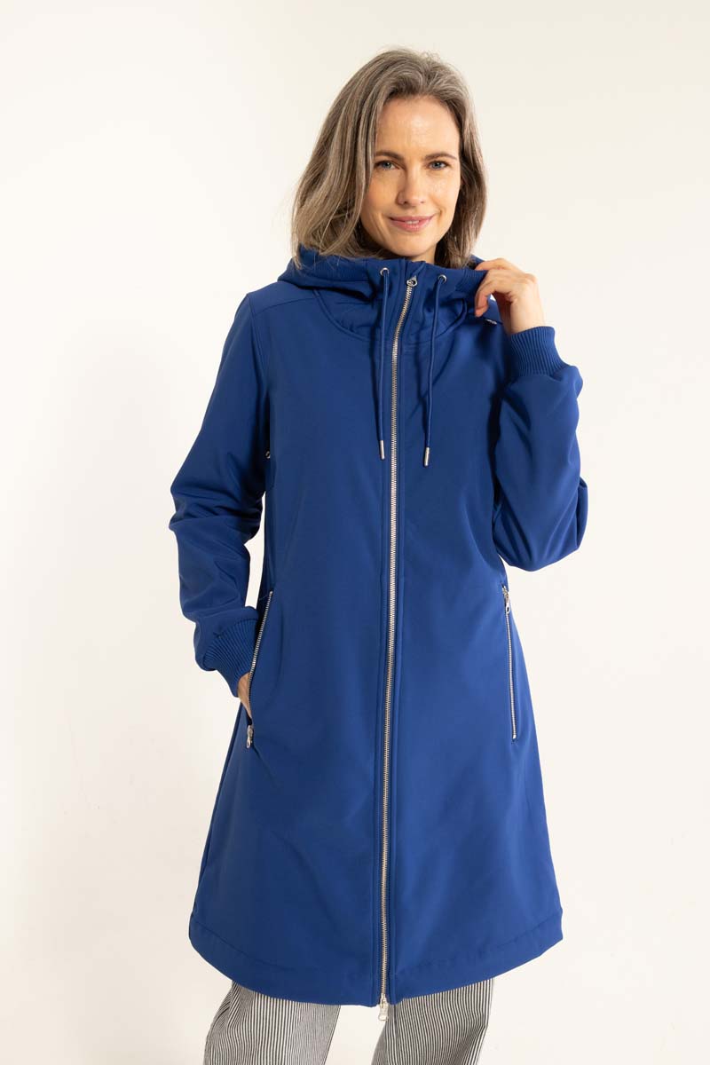 Softshell frakke til dame i blå