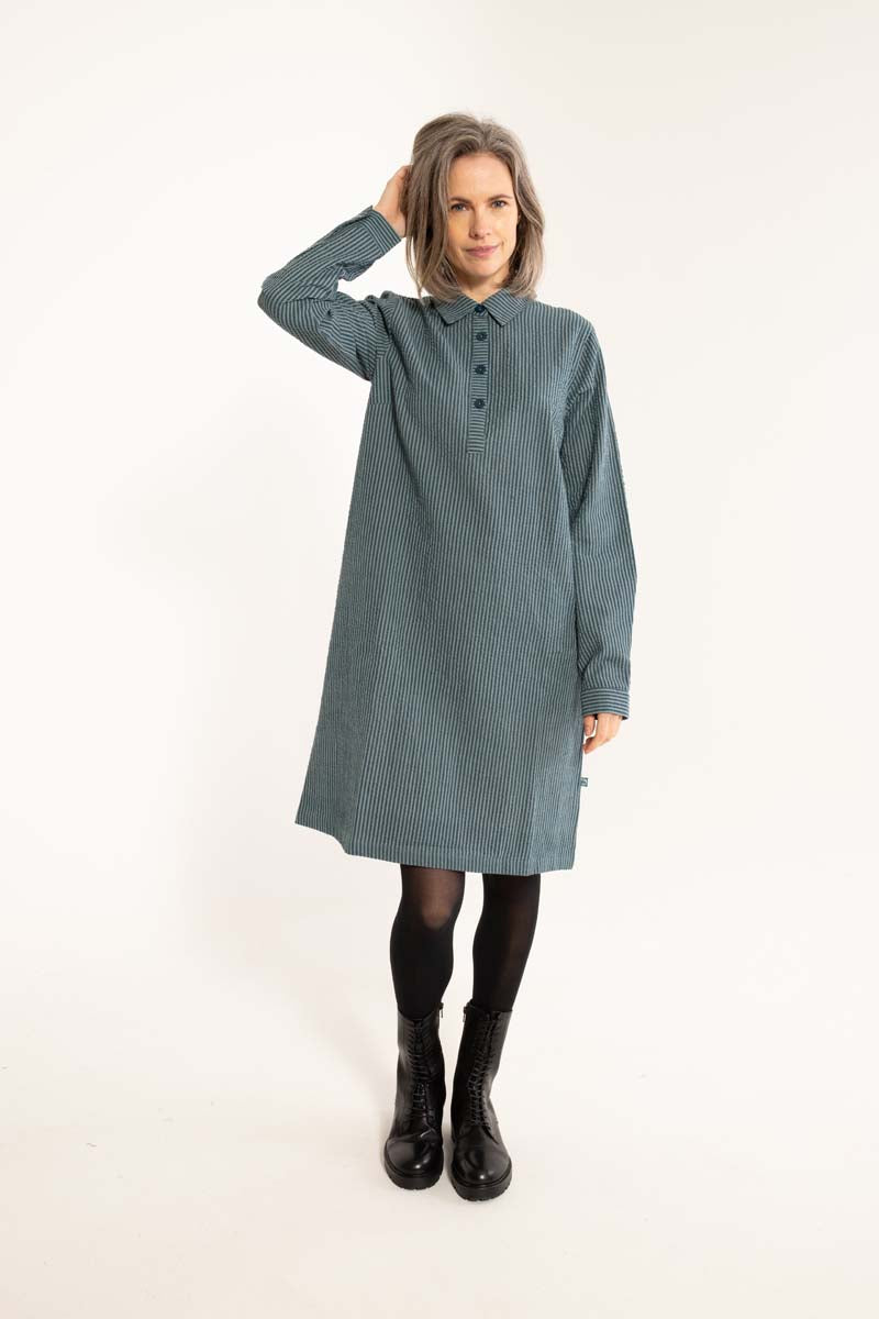Danecarnation Seersucker Dress Dark Slate/Blue Grey
